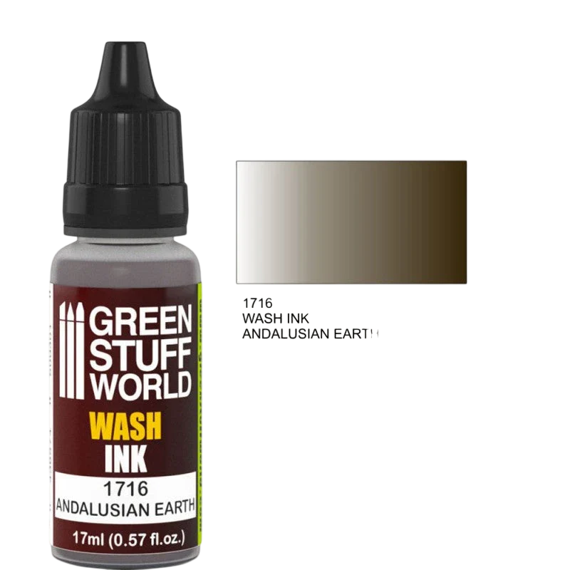 Green Stuff World – Wash Ink for Models and Miniatures Andalusian Earth 1716