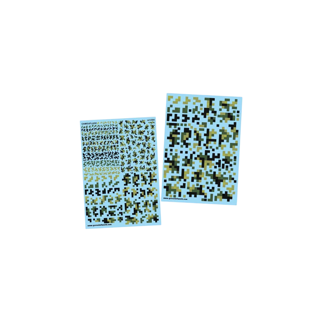 Green Stuff World Waterslide Decals - Digital Forest Camo - Wargming and Modeling