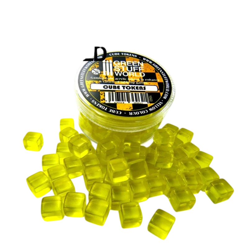 Green Stuff World Yellow Cube tokens 1563