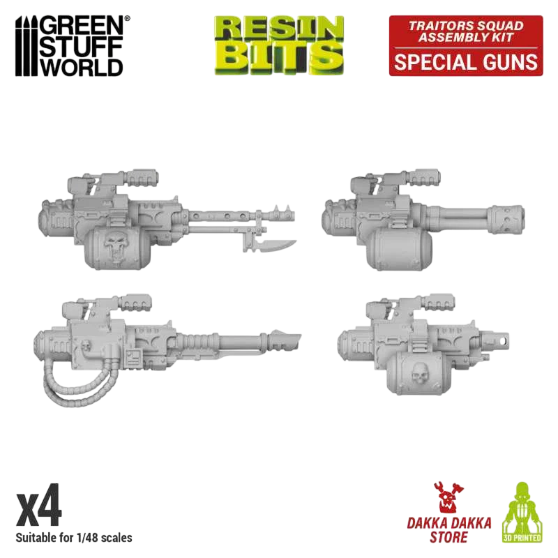 Green Stuff World for Models & Miniatures DakkaDakka Traitors Squad Chaos Special Guns 12412