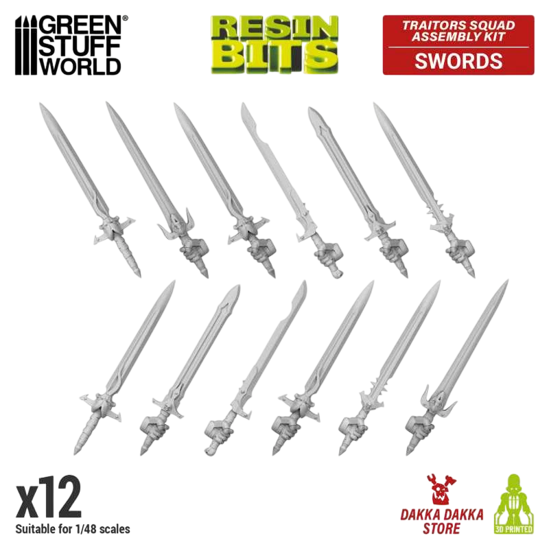 Green Stuff World for Models & Miniatures DakkaDakka Traitors Squad Chaos Swords 12406
