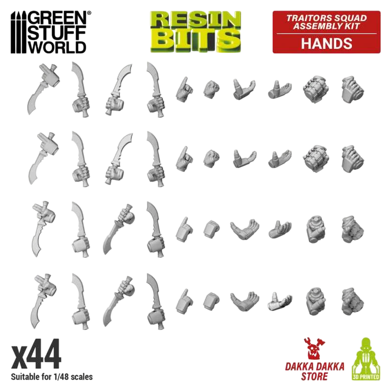 Green Stuff World for Models & Miniatures DakkaDakka Traitors Squad Hands 12413