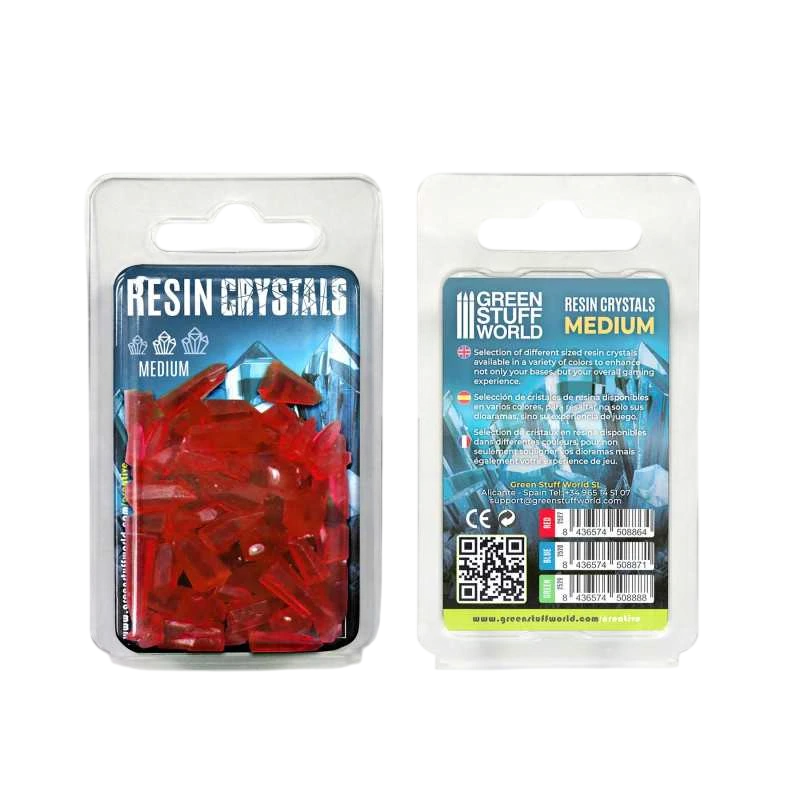 Green Stuff World for Models & Miniatures Red Resin Crystals – Medium 2527