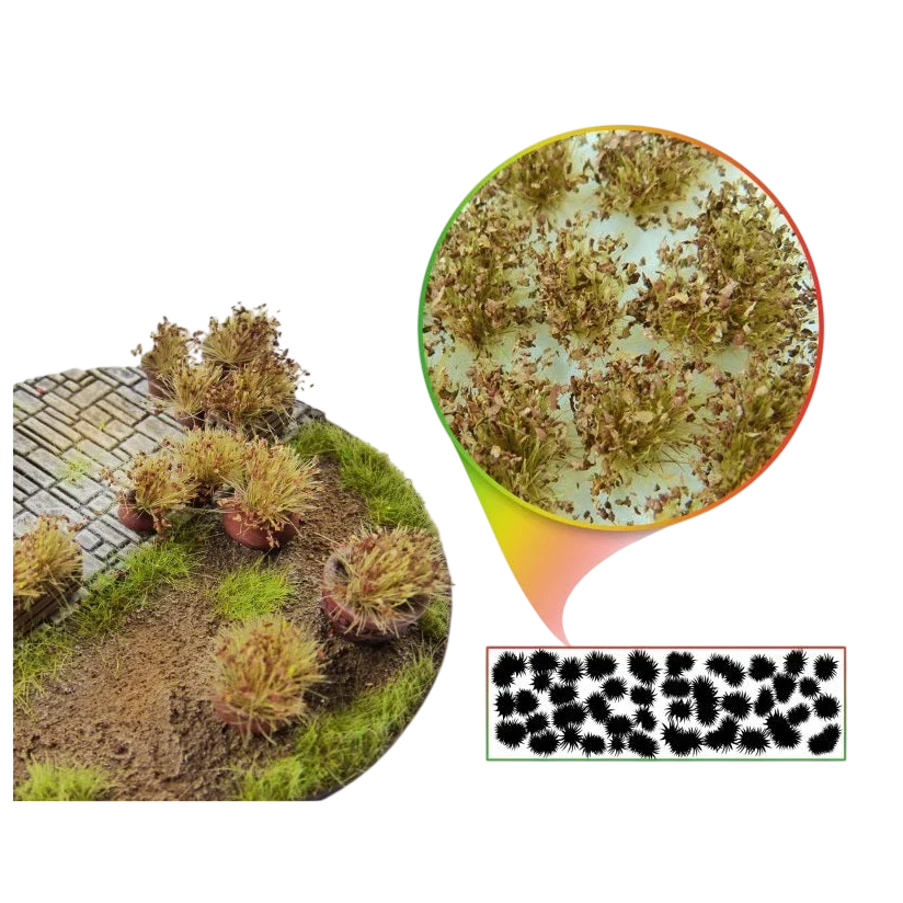 Green Stuff World for Models & Miniatures: Shrub Tufts - 6mm Brown 10746