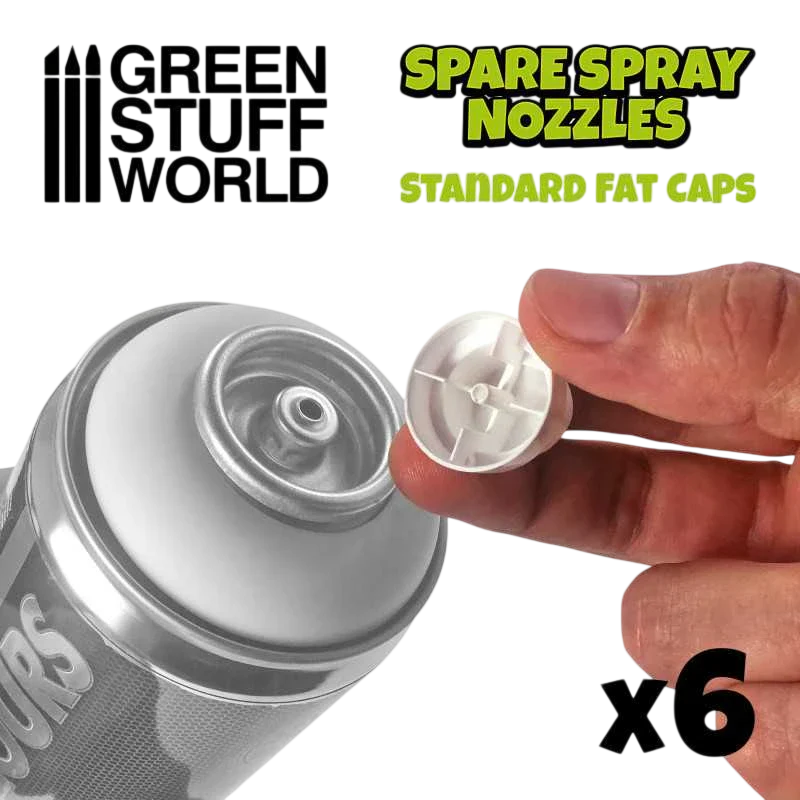 Green Stuff World for Models & Miniatures Standard Fat Spray Caps 10874