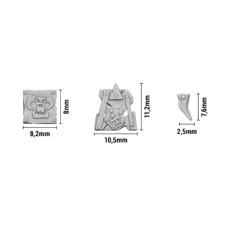 Green Stuff World for Models and Miniatures 3D-printed Small Ork Plates 12306