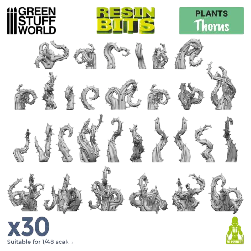 Green Stuff World for Models and Miniatures 3D Printed Bits Set – Thorns 11625