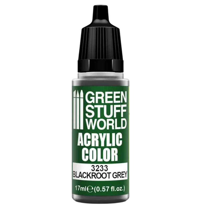 Green Stuff World for Models and Miniatures Acrylic Color Blackroot Grey 3233