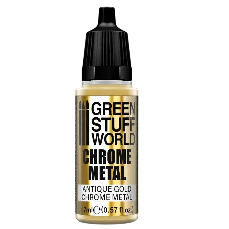 Green Stuff World for Models and Miniatures Chrome Paint – Antique Gold 3692