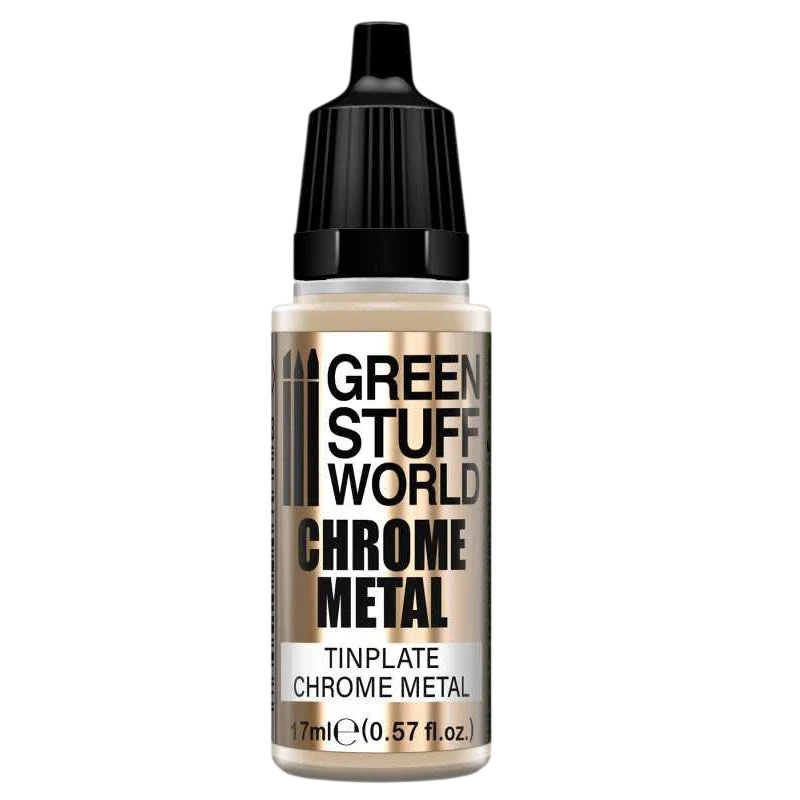 Green Stuff World for Models and Miniatures Chrome Paint – Tinplate 3693