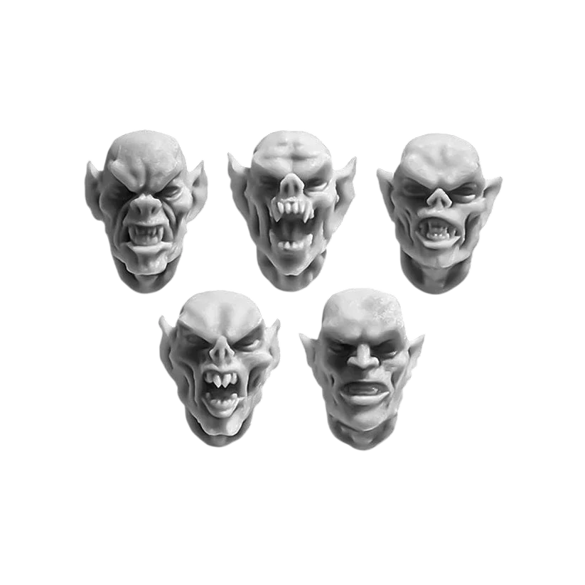Green Stuff World for Models and Miniatures Frenzy Vampire Heads S140