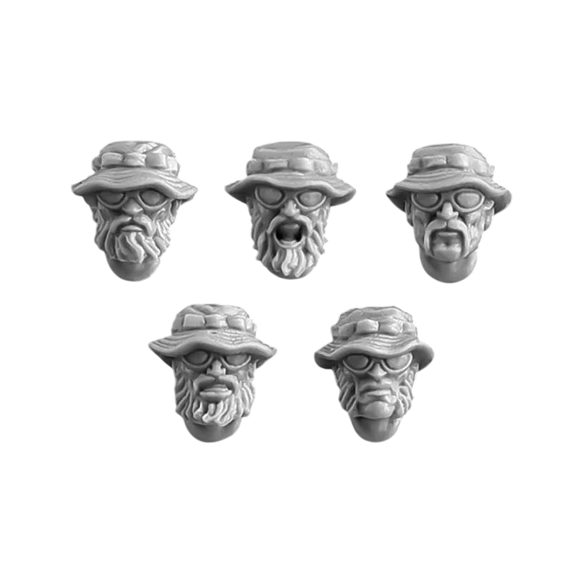 Green Stuff World for Models and Miniatures Guerilla Heads S094