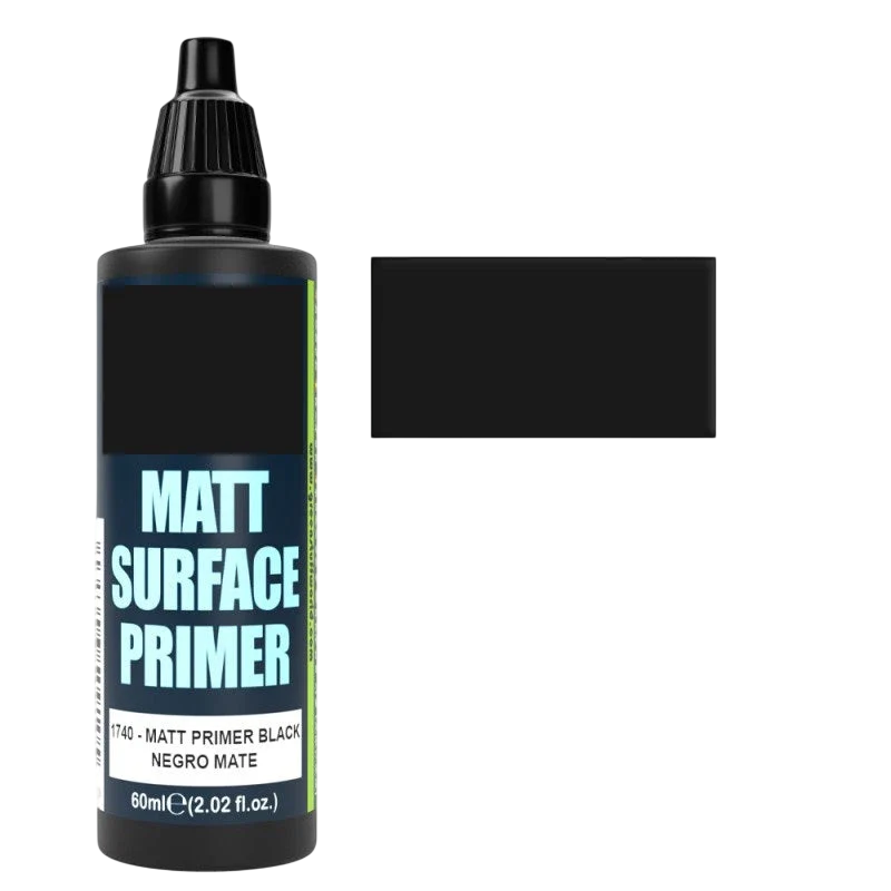 Green Stuff World for Models and Miniatures Matt Surface Primer 60ml - Black 1740