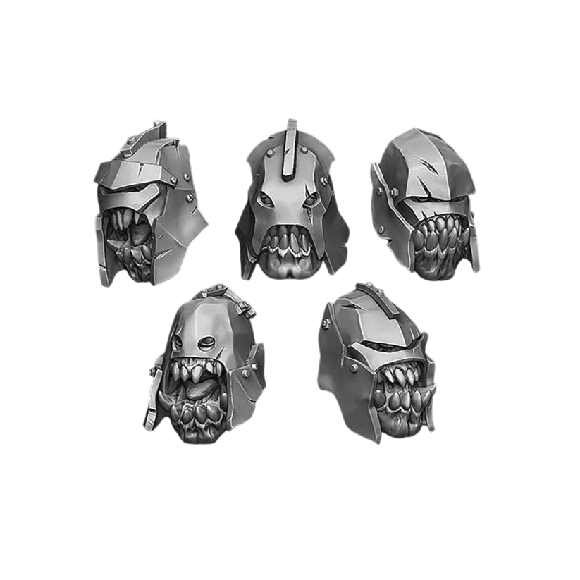 Green Stuff World for Models and Miniatures Siege Orc Heads S484