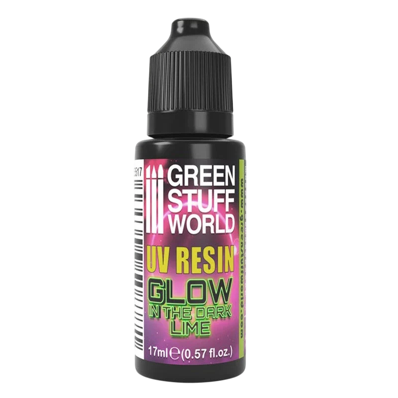Green Stuff World for Models and Miniatures UV Resin - Glow in The Dark Lime 3517