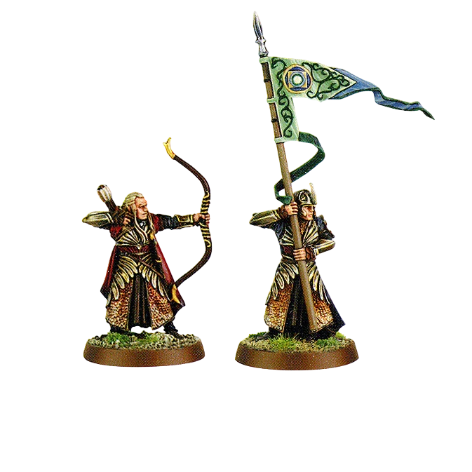 Haldir & Standard Bearer (Helm's Deep) (Custom Painted) (Assembled)
