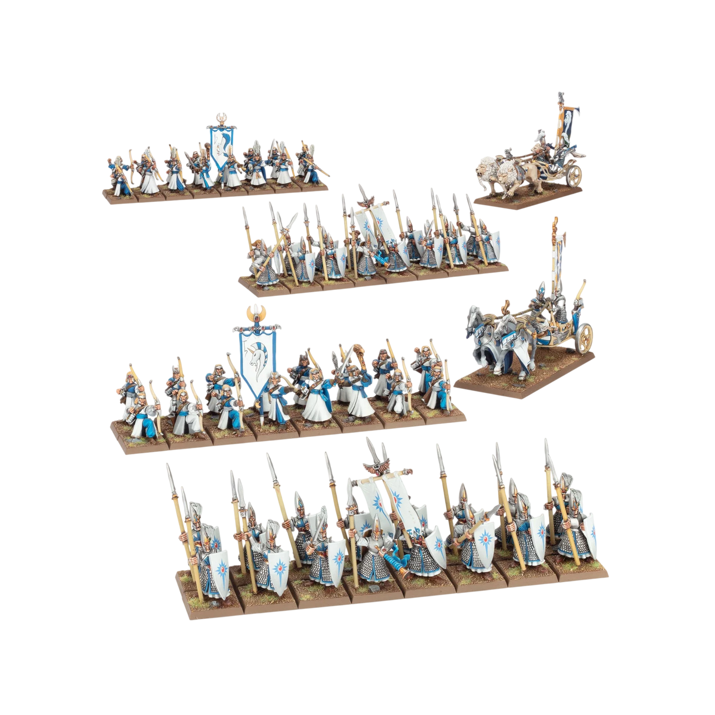 High Elf Realms Battalion (Unpainted) (Assembled)