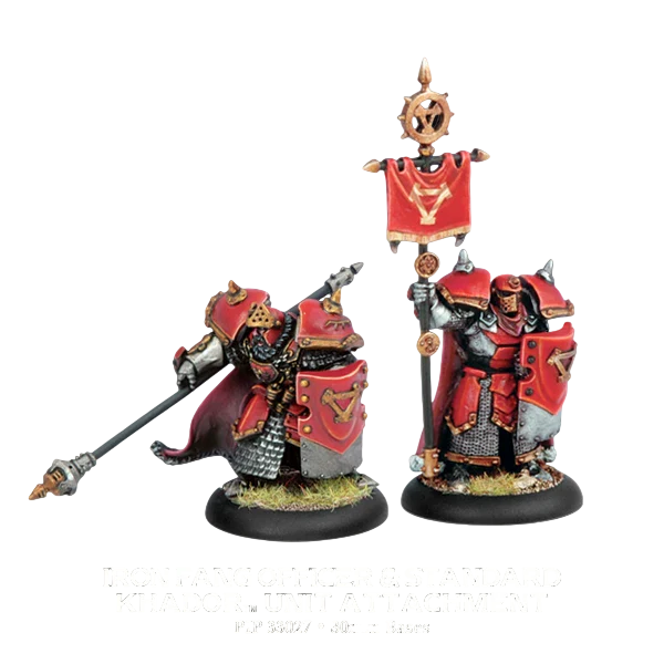 Iron Fang Pikemen Officer & Standard Bearer (Custom Painted) (Assembled)