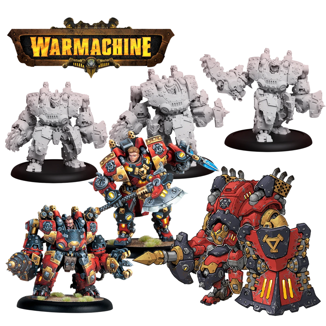 Khador Winter Korps Command Starter (Unpainted) (Assembled)