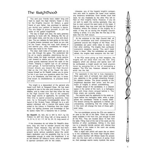 Knight's Sword (Advanced Dungeons & Dragons/Dragonlance Module DLQ1) (1992)