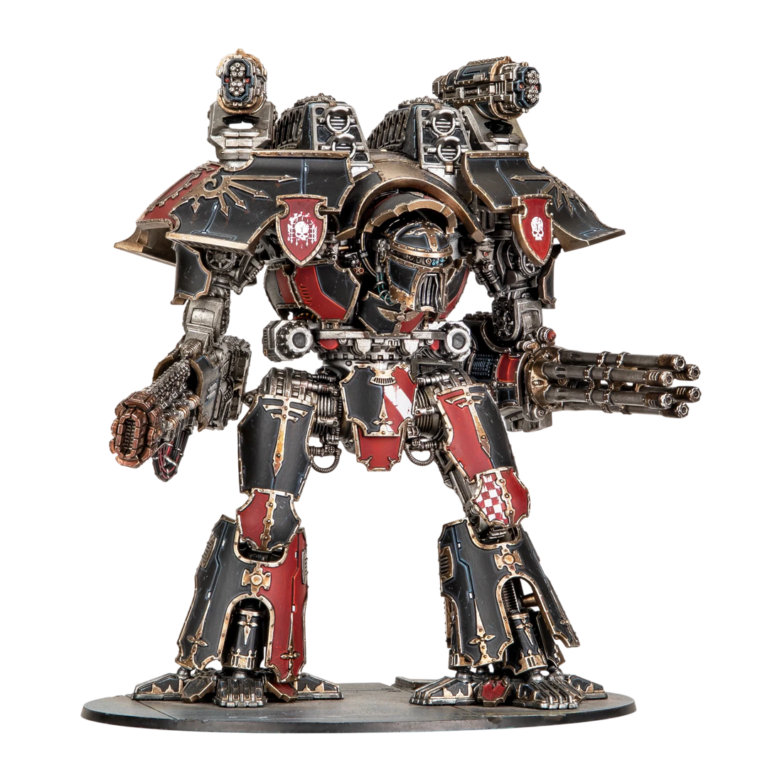 Legions Imperialis: Warlord Titan with Volkite Destructor and Macro-Gatling Blaster (Custom Painted) (Assembled)