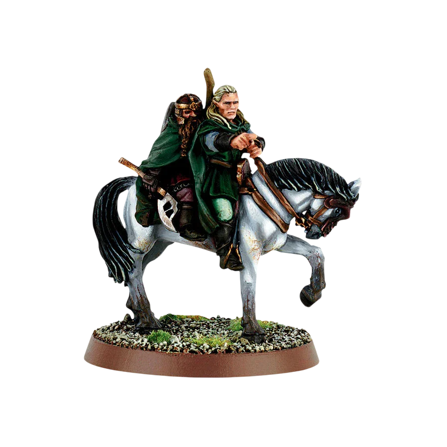 Legolas and Gimli on Horseback (Unpainted) (Assembled)