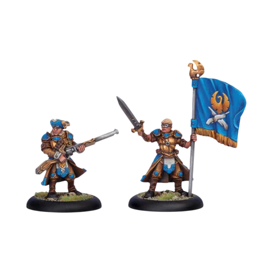 Long Gunner Infantry Officer & Standard (Custom Painted) (Assembled)