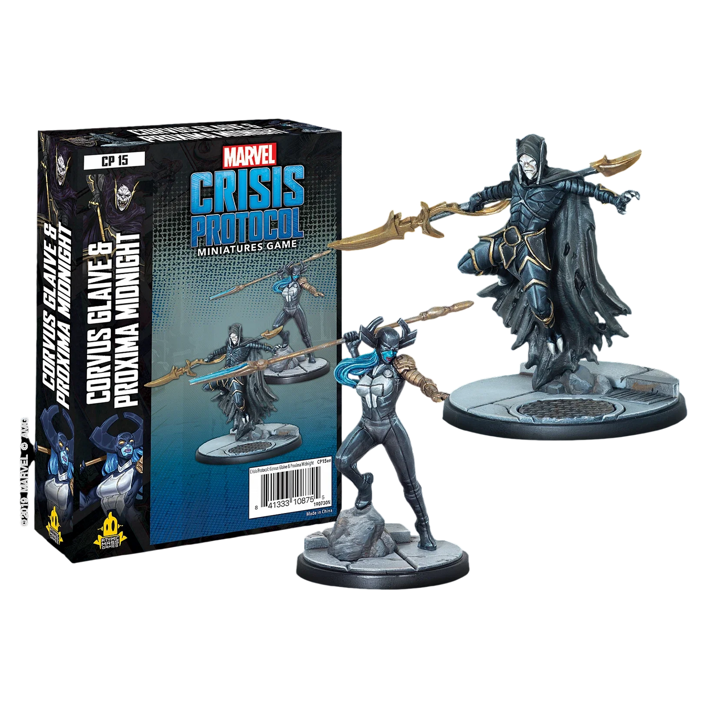 Marvel: Crisis Protocol - Corvus Glaive & Proxima Midnight (Unpainted) (Assembled)
