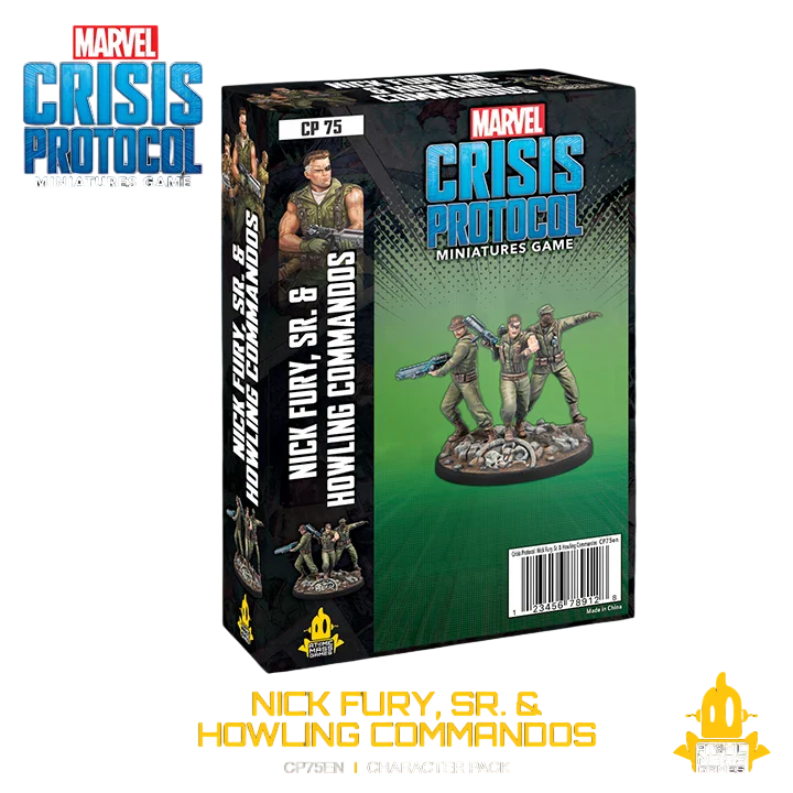 Marvel: Crisis Protocol - Nick Fury, Sr. & Howling Commandos (Unpainted) (Assembled)