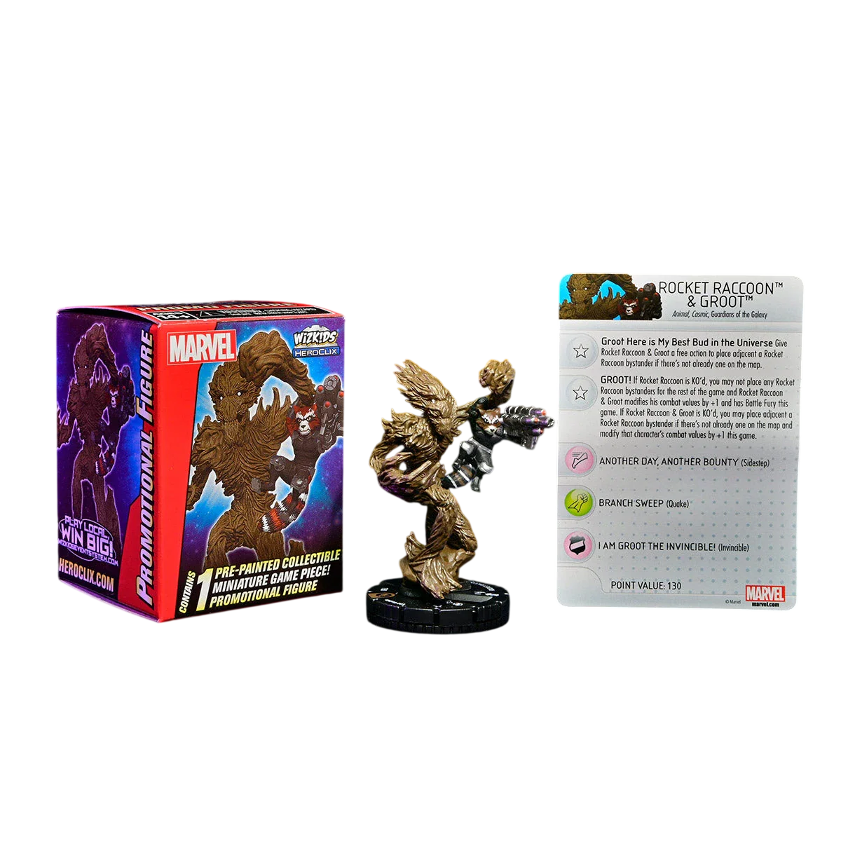 Marvel Heroclix: Rocket Raccoon & Groot: Promo Figure (Prepainted) (New in Box)