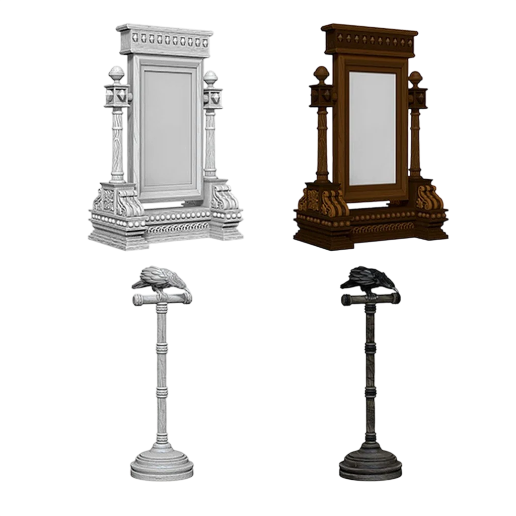 Mirror & Bird on Stand (Custom Painted)