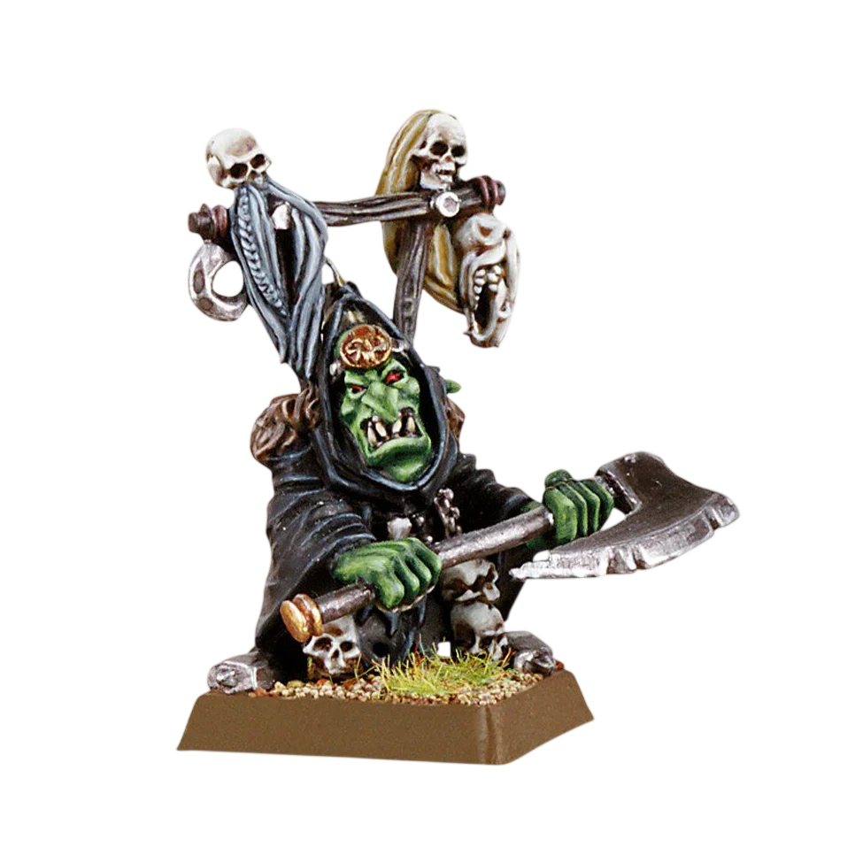Night Goblin Boss with Great Axe (Custom Painted) (Assembled)