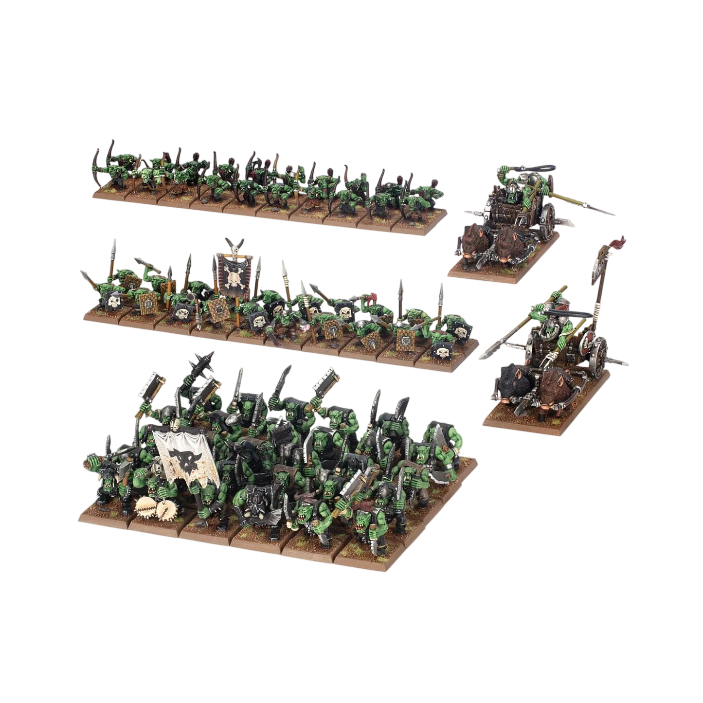 Orc & Goblin Tribes Battalion (Custom Painted) (Assembled)