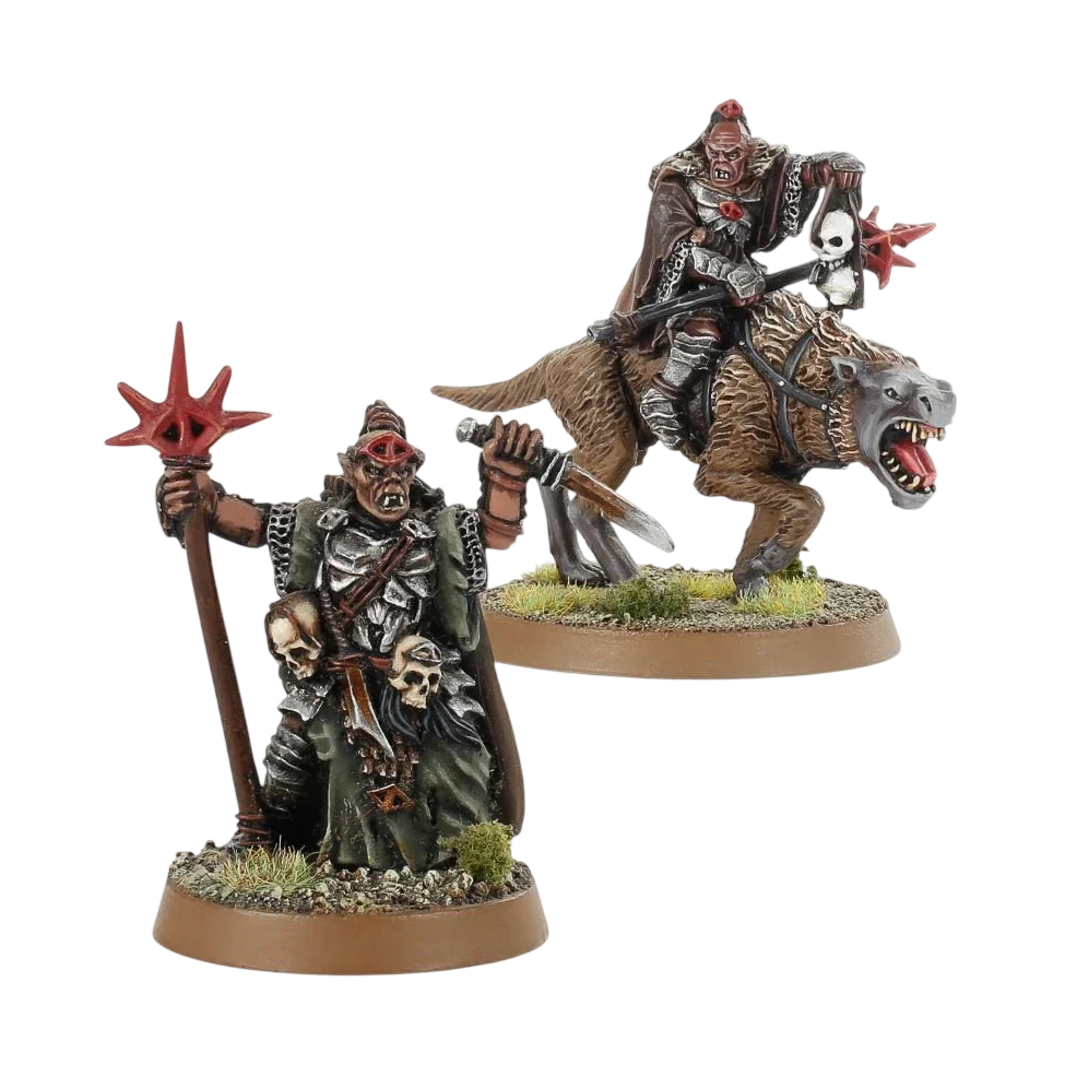Orc Shaman on Warg (Custom Painted) (Assembled)