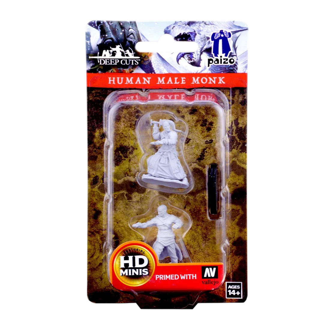 Pathfinder Battles Deep Cuts: Human Monk (Unpainted)