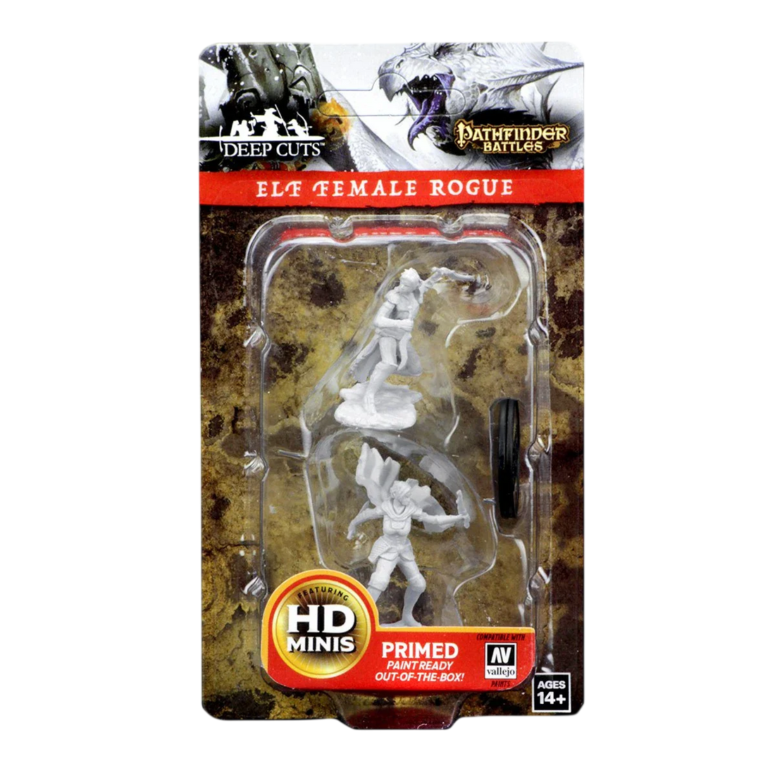 Pathfinder Battles Deep Cuts Unpainted Miniatures: Elf Female Rogue (New in Box)