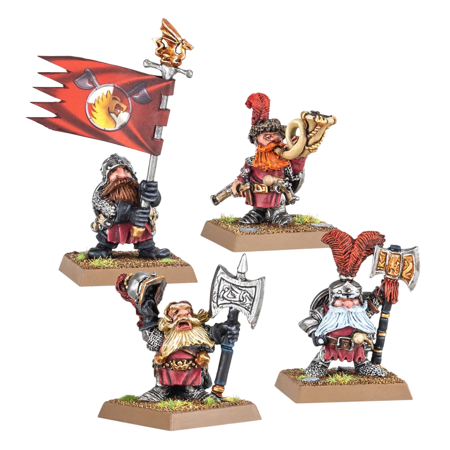 Prince Ulther's Dragon Company Command (Custom Painted) (Assembled)