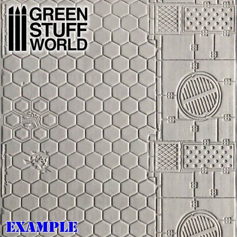 Green Stuff World Rolling Pin Hexagons For Modeliing and Dioramas 1160 - Cobbco