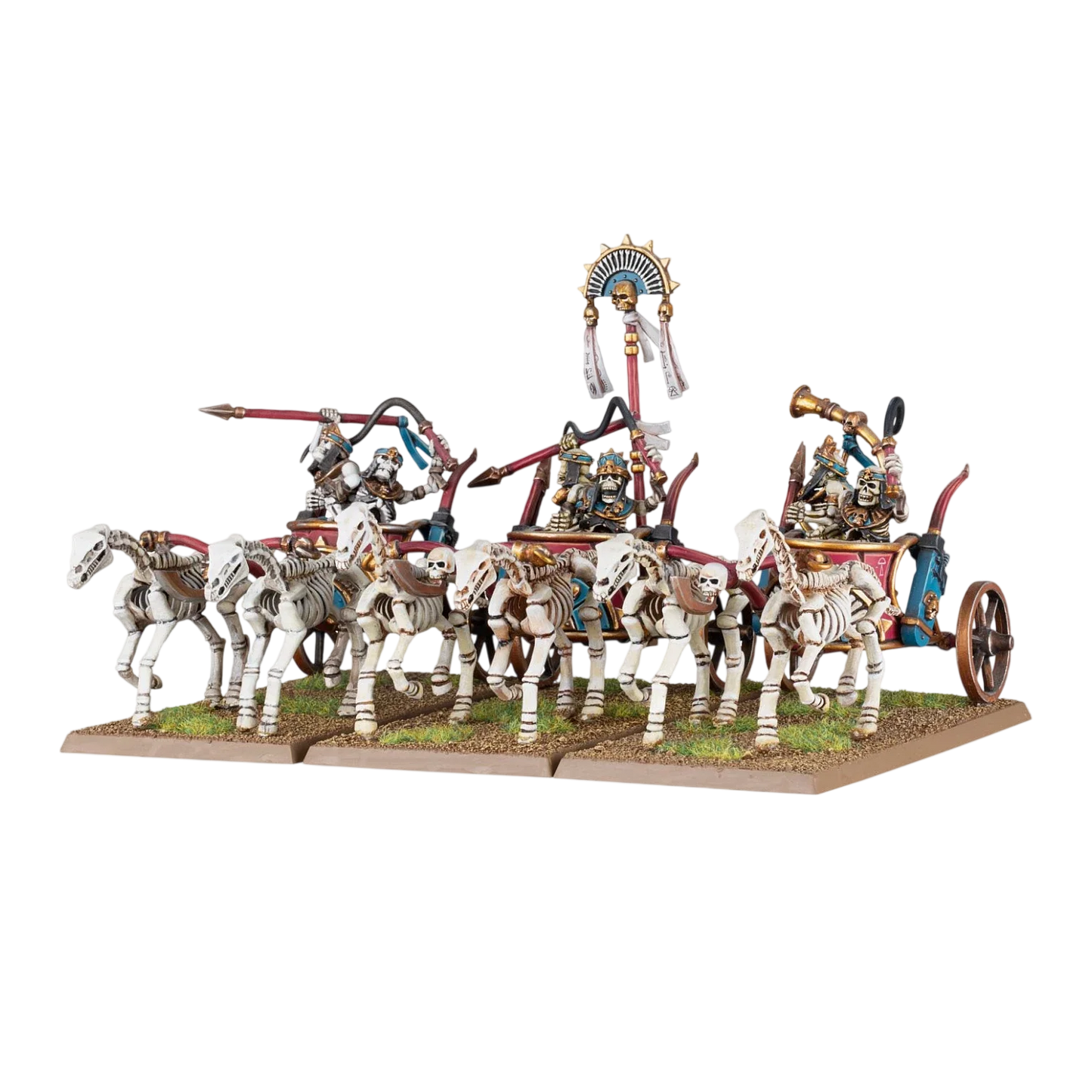 Skeleton Chariots (Unpainted) (Assembled)