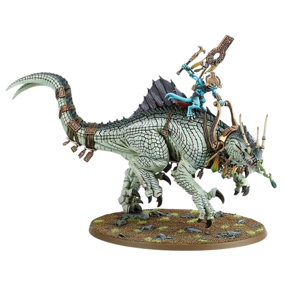 Skink Oracle on Troglodon (Custom Painted) (Assembled)