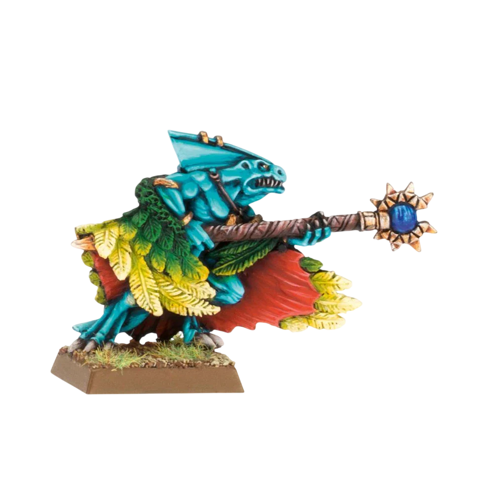 Skink Priest with Feathered Cloak (Custom Painted) (Assembled)