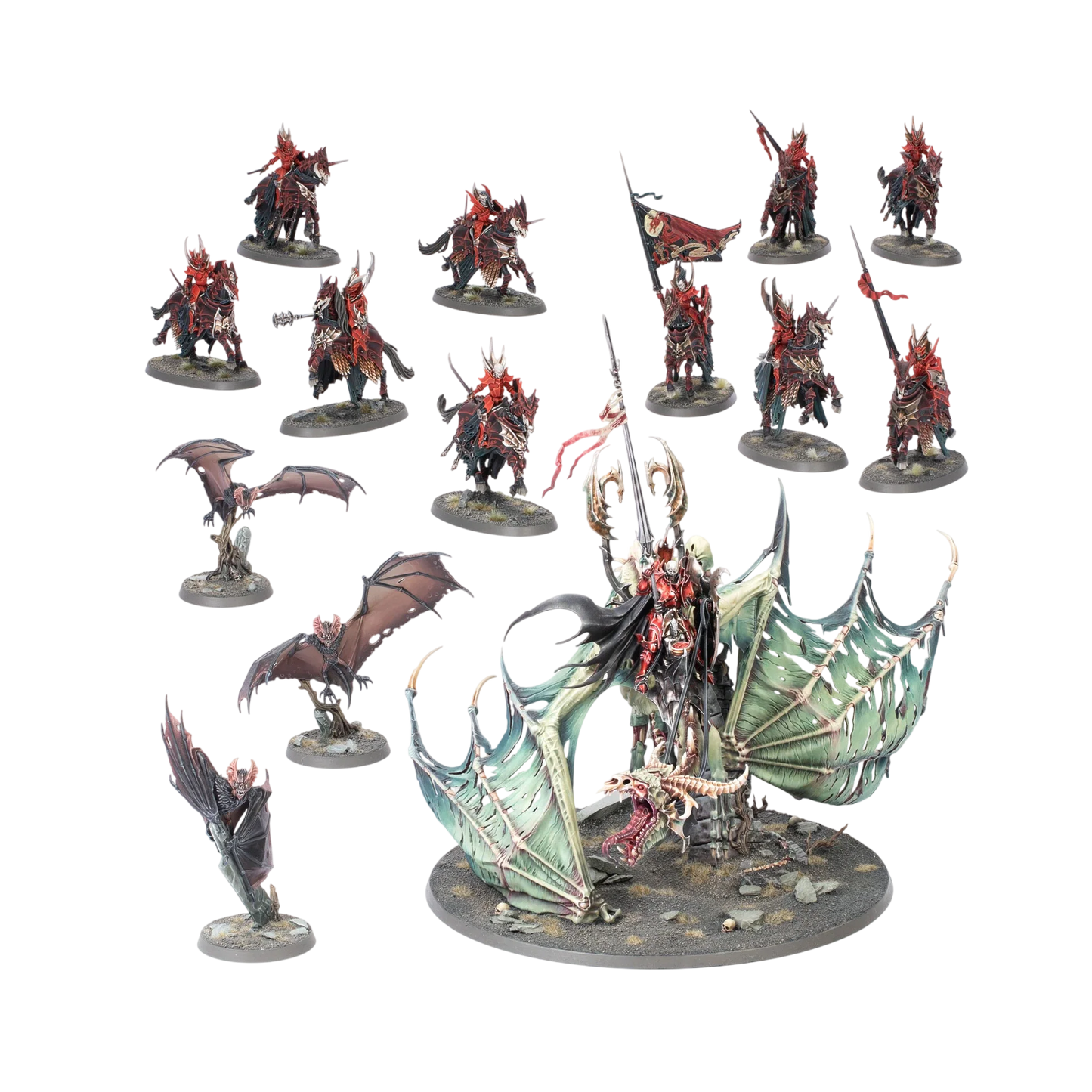 Soulblight Gravelords: Lances of the Crimson Keep (Custom Painted) (Assembled)