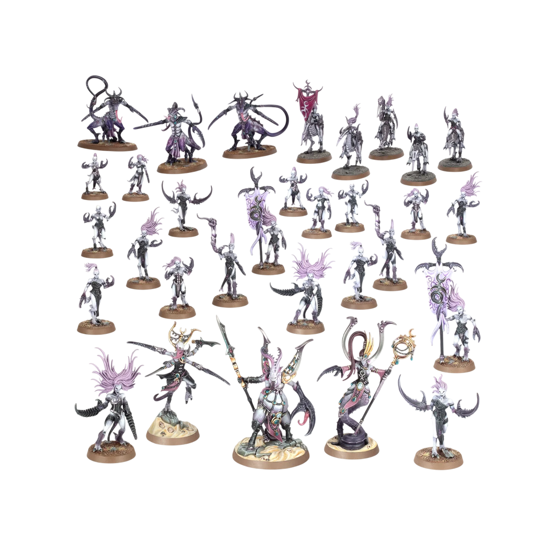 Spearhead: Hedonites of Slaanesh - Epicurean Revellers (Custom Painted) (Assembled)