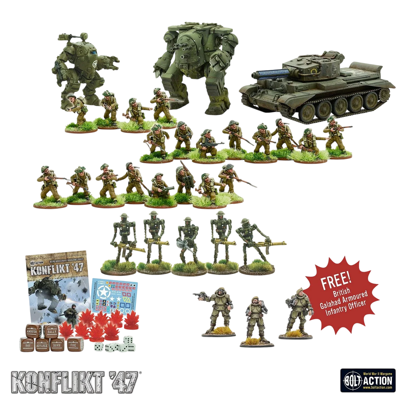 Start Collecting: Konflikt '47 British (Custom Painted) (Assembled)