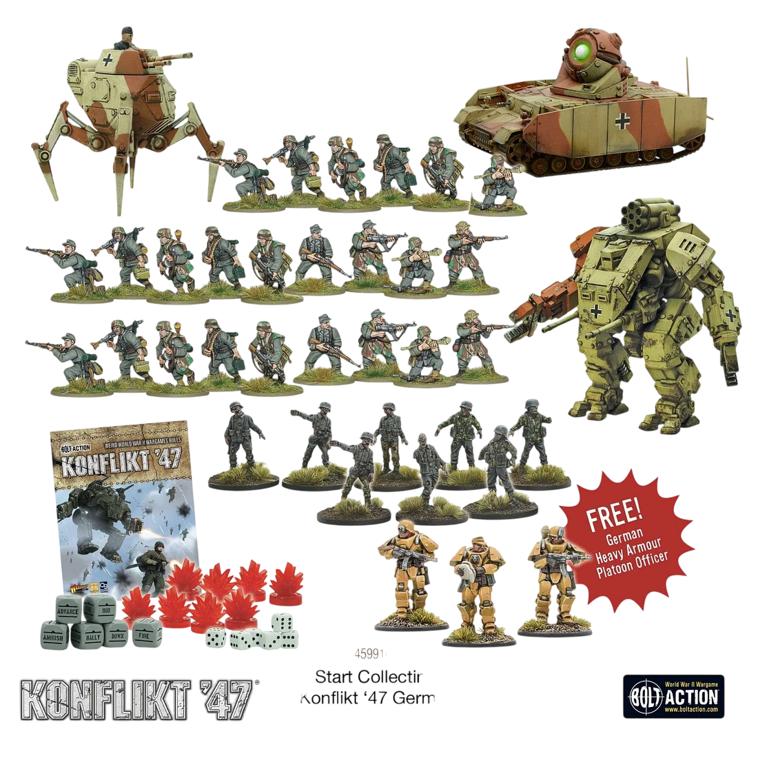 Start Collecting: Konflikt '47 German (Unpainted) (Assembled)
