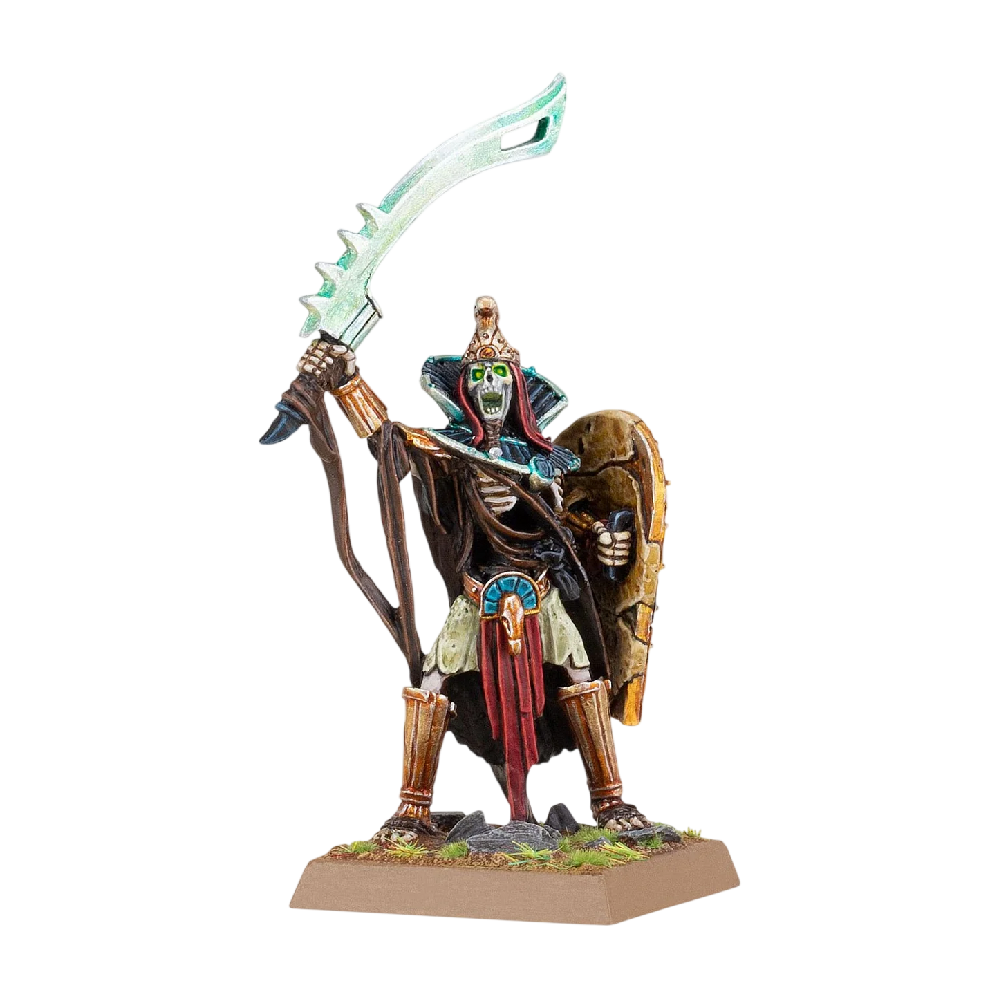 Tomb King with Sword and Shield (Unpainted) (Assembled)