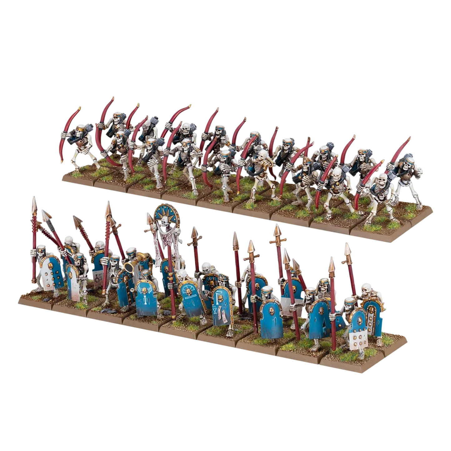 Tomb Kings Skeleton Warriors/Archers (Unpainted) (Assembled)