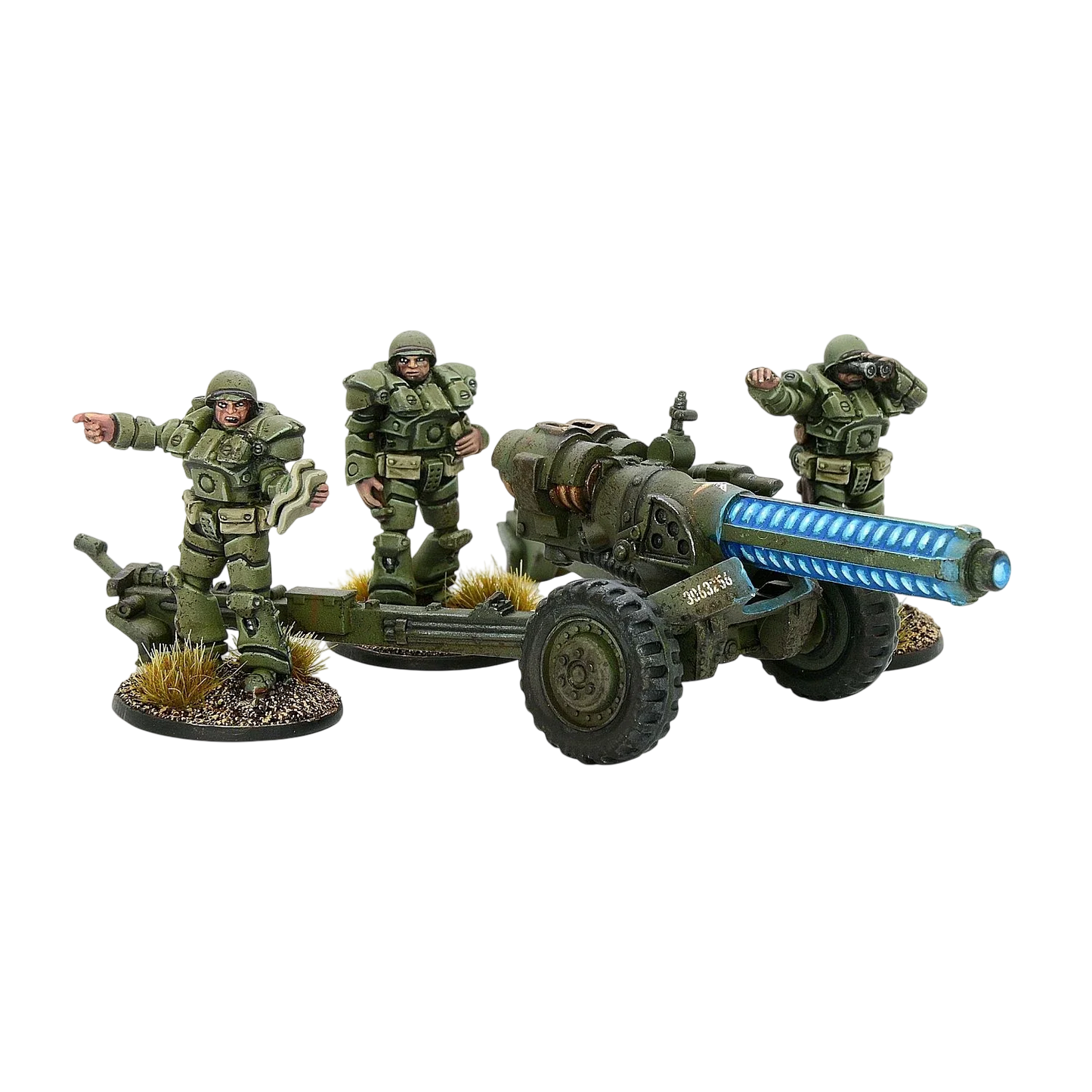 US M17 Tesla Cannon Team (Custom Painted) (Assembled)