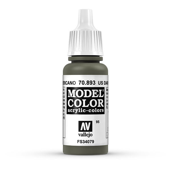 Vallejo Model Color: US Dark Green (70.893) - 17ml