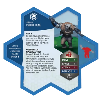 Knight Irene Custom Painted Miniature's Army Card From Heroscape Master Set: Age of Annihilation on Wargame Trader